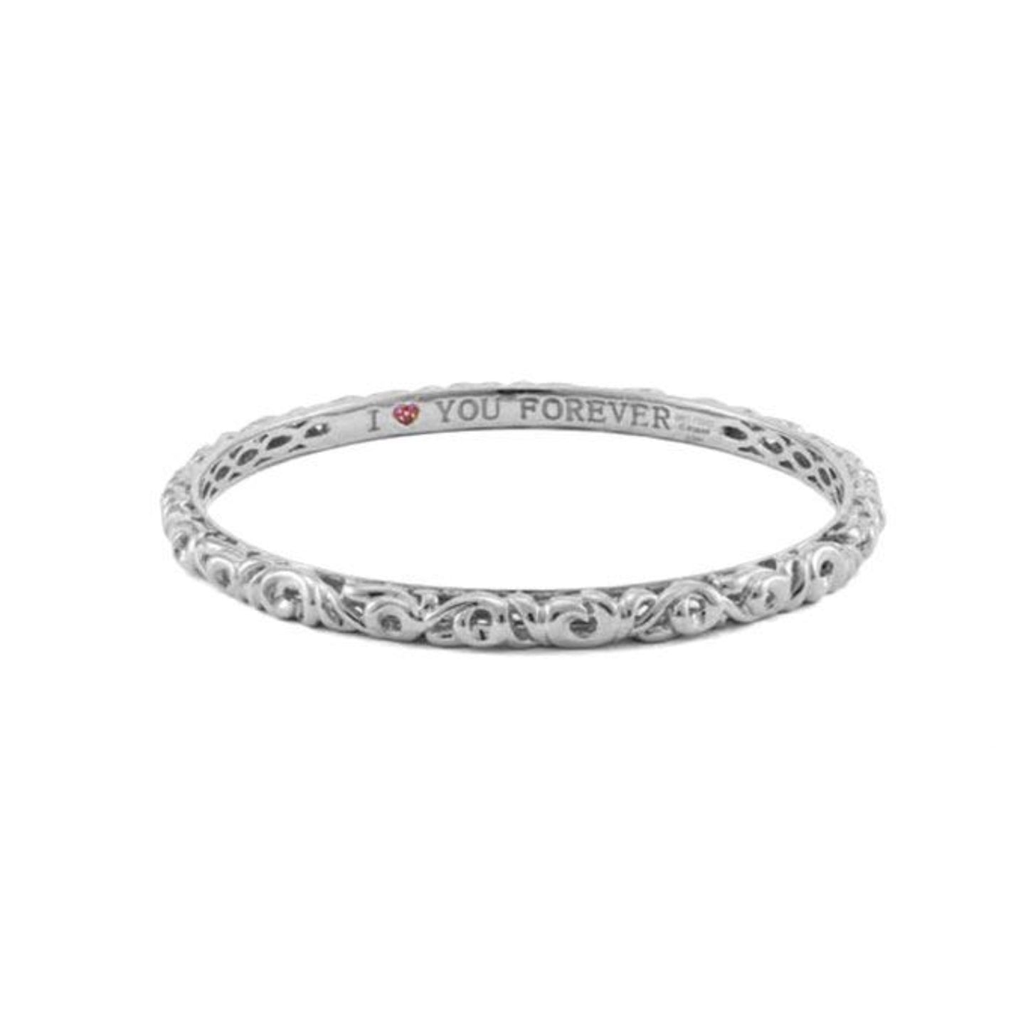 Silver I Love You Today..Tomorrow.. Forever...' Bangle Bracelets