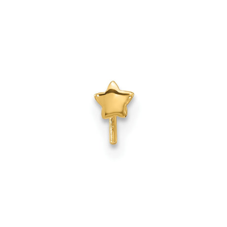 14k 22 Gauge Polished Star Nose Stud