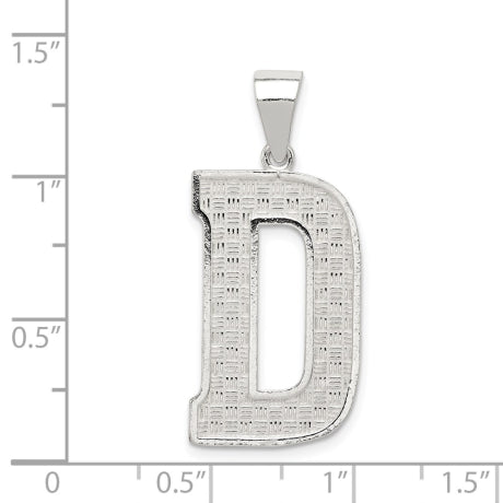 Sterling Silver Letter D Initial Pendant