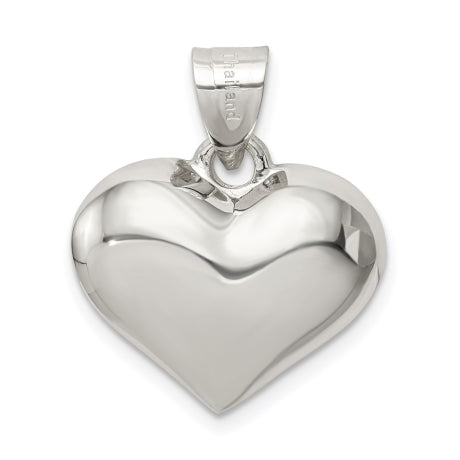 Sterling Silver Puffed Heart Charm