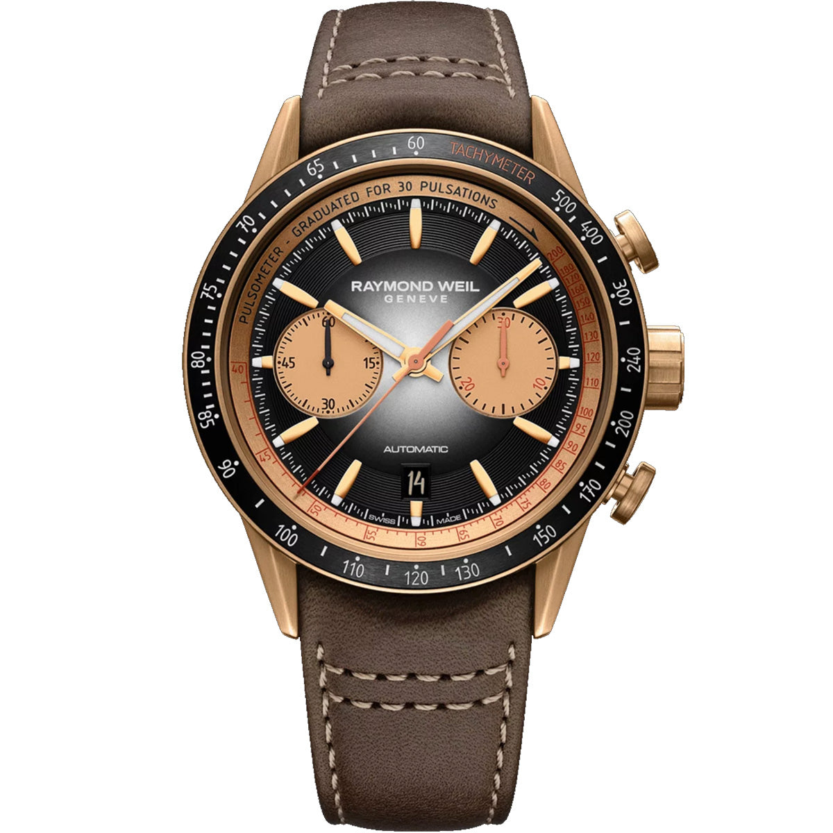 Raymond Weil Freelancer Automatic Chronograph Bi-Compax Bronze 7780-B1-20422