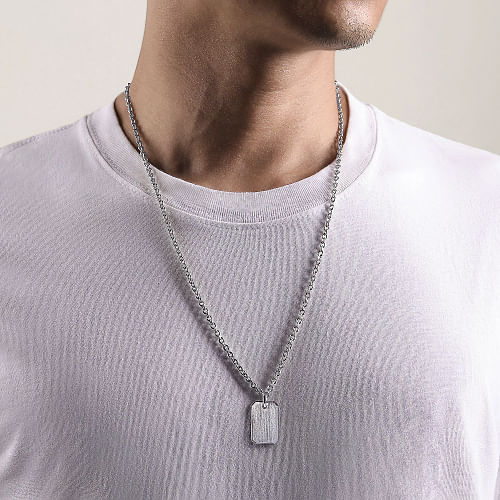 Gabriel & Co | 925 Sterling Silver Dog Tag Pendant