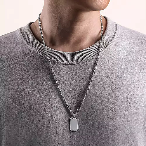 Gabriel & Co | 925 Sterling Silver Dog Tag Pendant