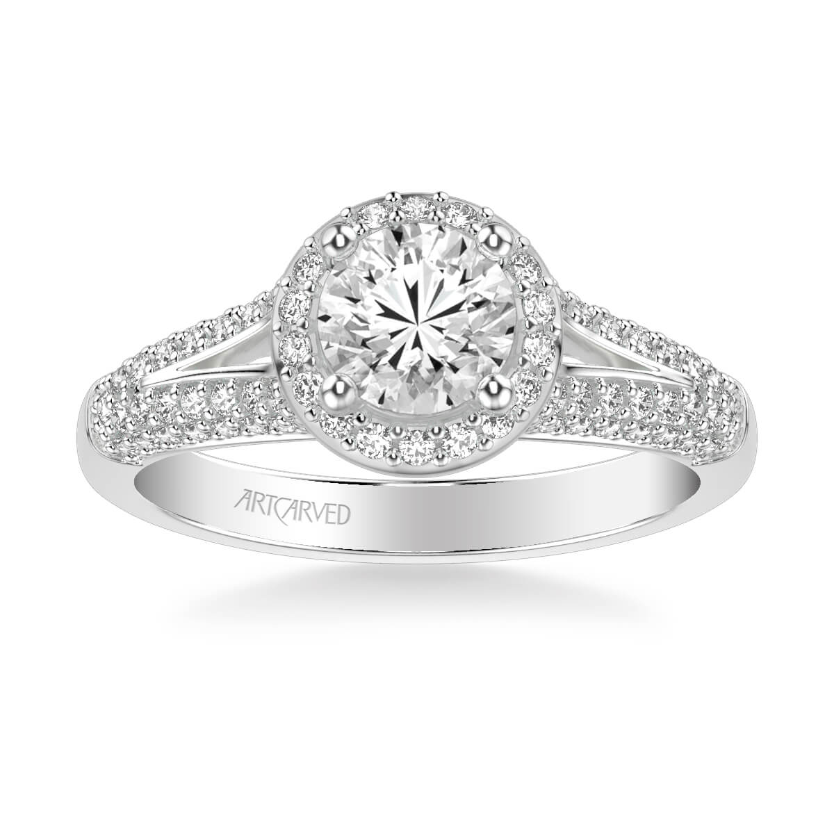 Reese Second Hand Rings Reese Classic Round Halo Diamond Engagement Ring – master-craft-jewelers