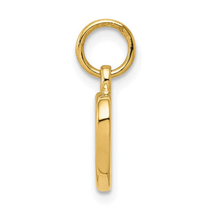 14K Polished Cut-out Heart Pendant