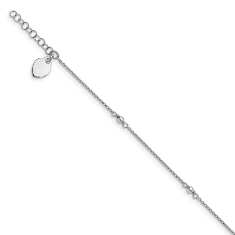 Sterling Silver Adjustable w/1in ext. Anklet