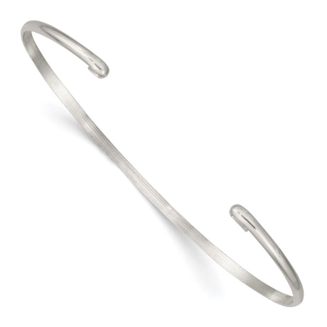 Sterling Silver 7inch Interchangable 2mm Cuff Bangle