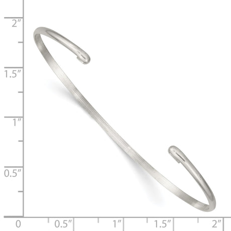 Sterling Silver 7inch Interchangable 2mm Cuff Bangle