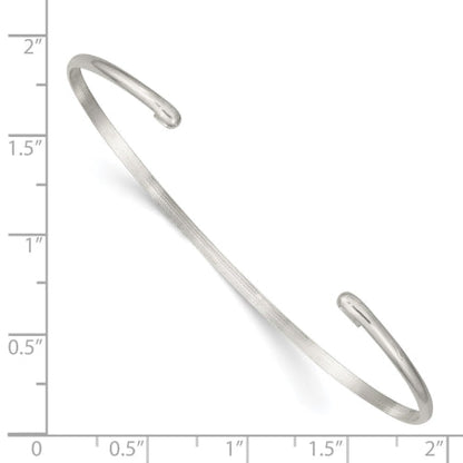 Sterling Silver 7inch Interchangable 2mm Cuff Bangle