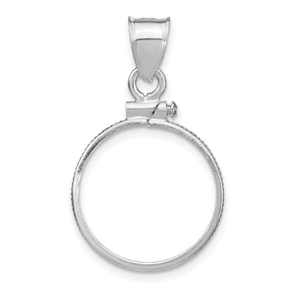 Wideband Distinguished Coin Jewelry Sterling Silver Polished 18 x 1.2mm $0.10 Screw Top Coin Bezel Pendant