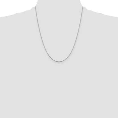 Sterling Silver Rhodium-plated .8mm Box Chain