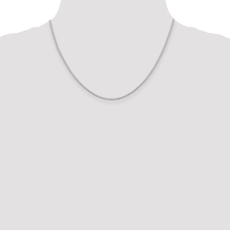 Sterling Silver Rhodium-plated 1.1mm Box Chain