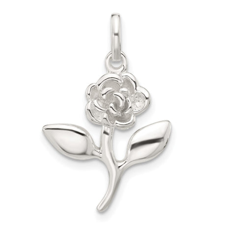 Sterling Silver Rose Pendant