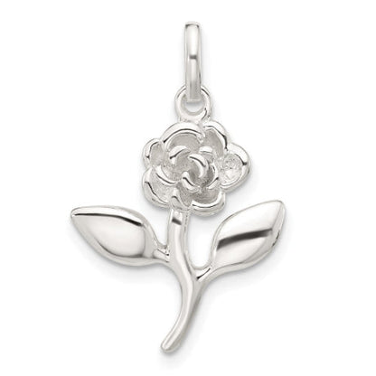 Sterling Silver Rose Pendant