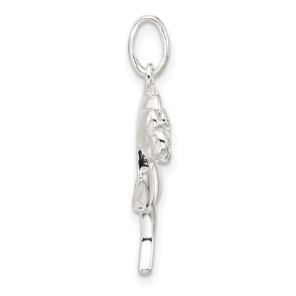 Sterling Silver Rose Pendant