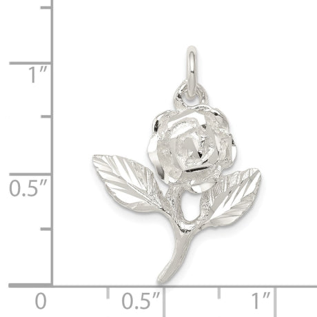 Sterling Silver Rose Pendant