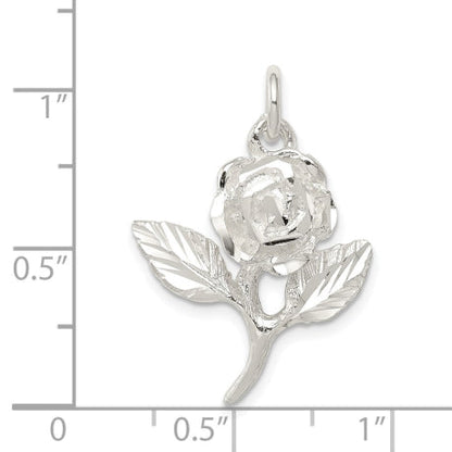 Sterling Silver Rose Pendant