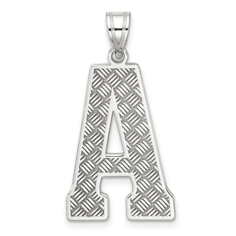 Sterling Silver Letter A Initial Pendant