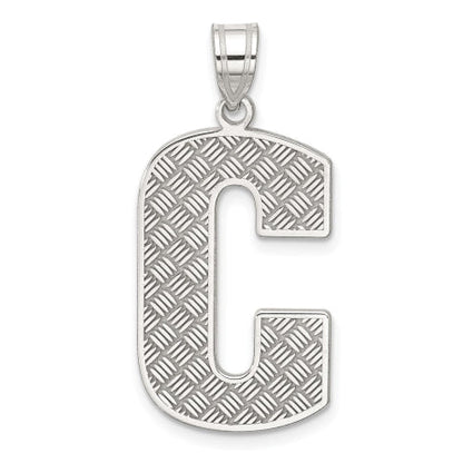 Sterling Silver Letter C Initial Pendant