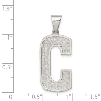 Sterling Silver Letter C Initial Pendant