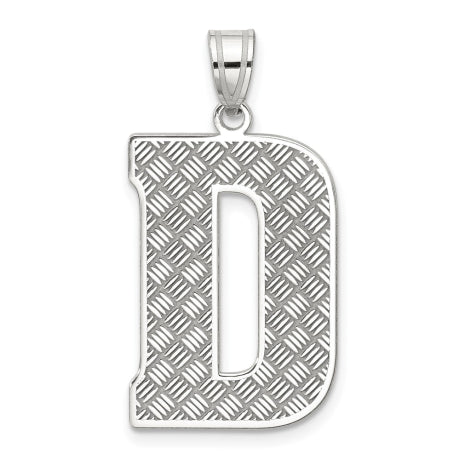 Sterling Silver Letter D Initial Pendant