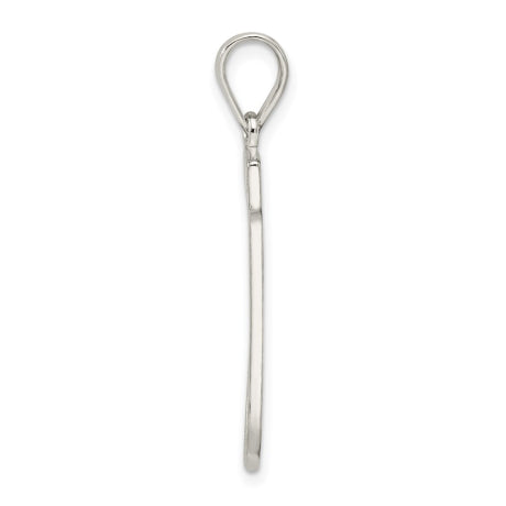 Sterling Silver Letter J Initial Pendant