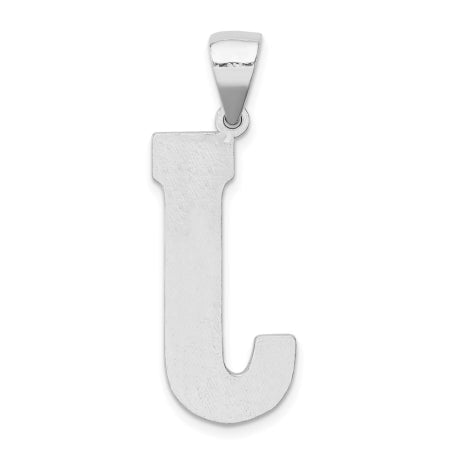 Sterling Silver Letter J Initial Pendant