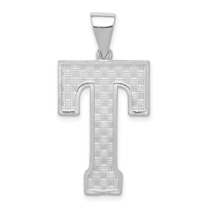Sterling Silver Letter T Initial Pendant