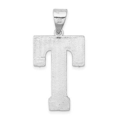 Sterling Silver Letter T Initial Pendant