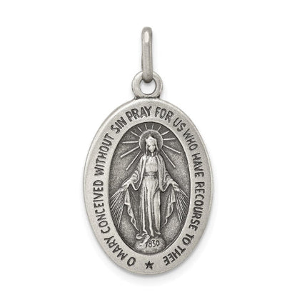 Sterling Silver Antiqued Miraculous Medal