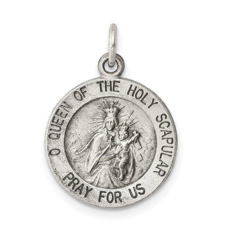 Sterling Silver Queen of the Holy Scapular Medal