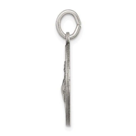 Sterling Silver Antiqued Saint Francis of Assisi Medal