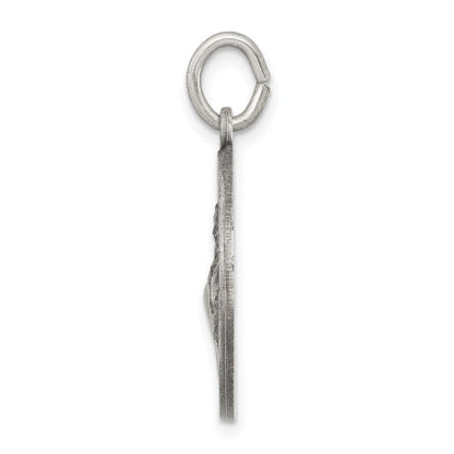 Sterling Silver Antiqued Saint Francis of Assisi Medal