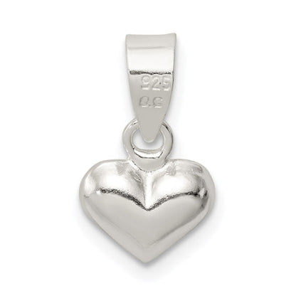 Sterling Silver Puff Heart Pendant