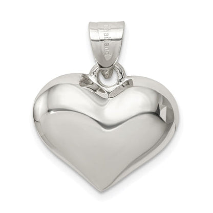 Sterling Silver Puffed Heart Charm