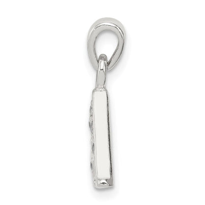 Sterling Silver CZ Letter A Initial Pendant