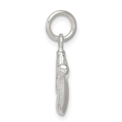 Sterling Silver Baseball Glove & Bat Charm