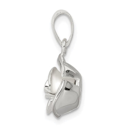 Sterling Silver Rose Pendant