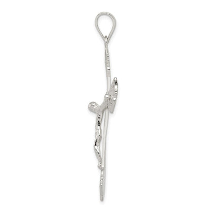 Sterling Silver Polished Crucifix Pendant