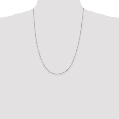 Sterling Silver 1.5mm Beveled Oval Cable Chain