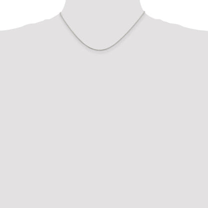 Sterling Silver Rhodium-plated 1.5mm Cable Chain