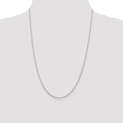 Sterling Silver Rhodium-plated 1.6mm Loose Rope Chain
