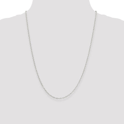 Sterling Silver 2.25mm Oval Cable Chain