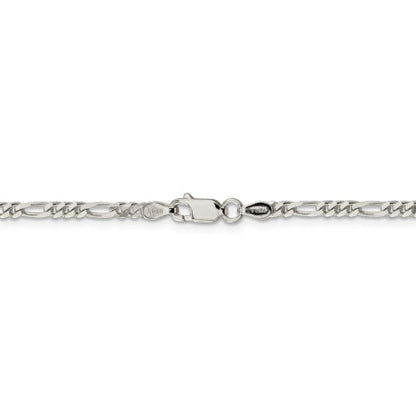 Sterling Silver 2.85mm Figaro Chain Anklet