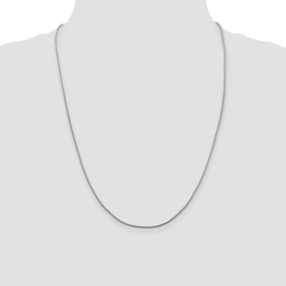 Sterling Silver 1.25mm Diamond-cut Round Franco Chain