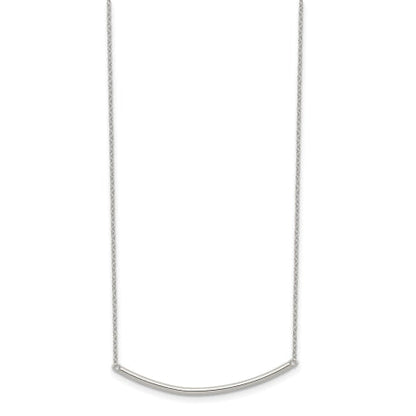 Sterling Silver Polished w/1 inch ext. Bar Necklace