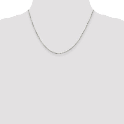 Sterling Silver 1.5mm Open Elongated Link Chain