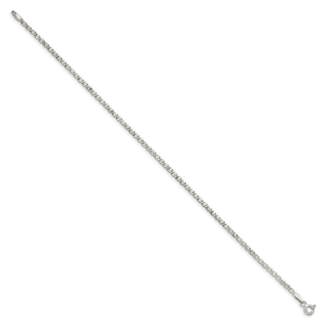Sterling Silver 2mm Fancy Anchor Pendant Chain Anklet
