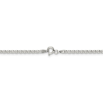 Sterling Silver 2mm Fancy Anchor Pendant Chain Anklet