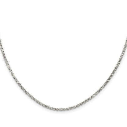 Sterling Silver 2mm Fancy Anchor Pendant Chain